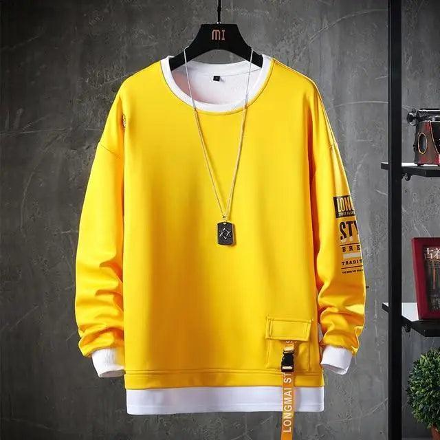Men's Hip Hop Streetwear Cloak Hoodie with Irregular Hem