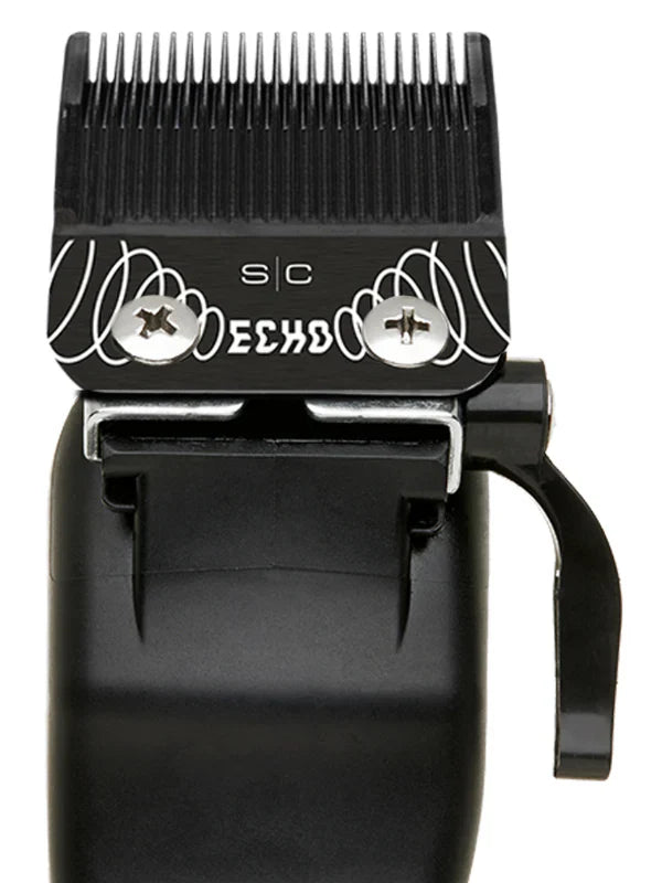 Echo DLC Hair Clipper Blade with Shallow 2.0 Cutter, Black/Silver