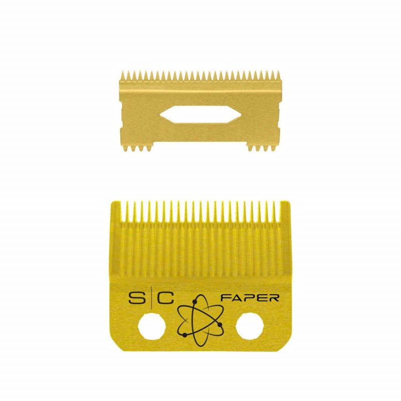 Gold Faper clipper blade and slim deep tooth gold cutter attachment