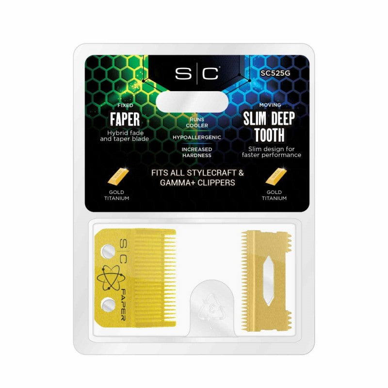 Gold Faper Clipper Blade with Slim Deep Tooth Gold Cutter