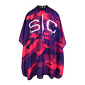 Vibrant pink camouflage professional barber styling cape