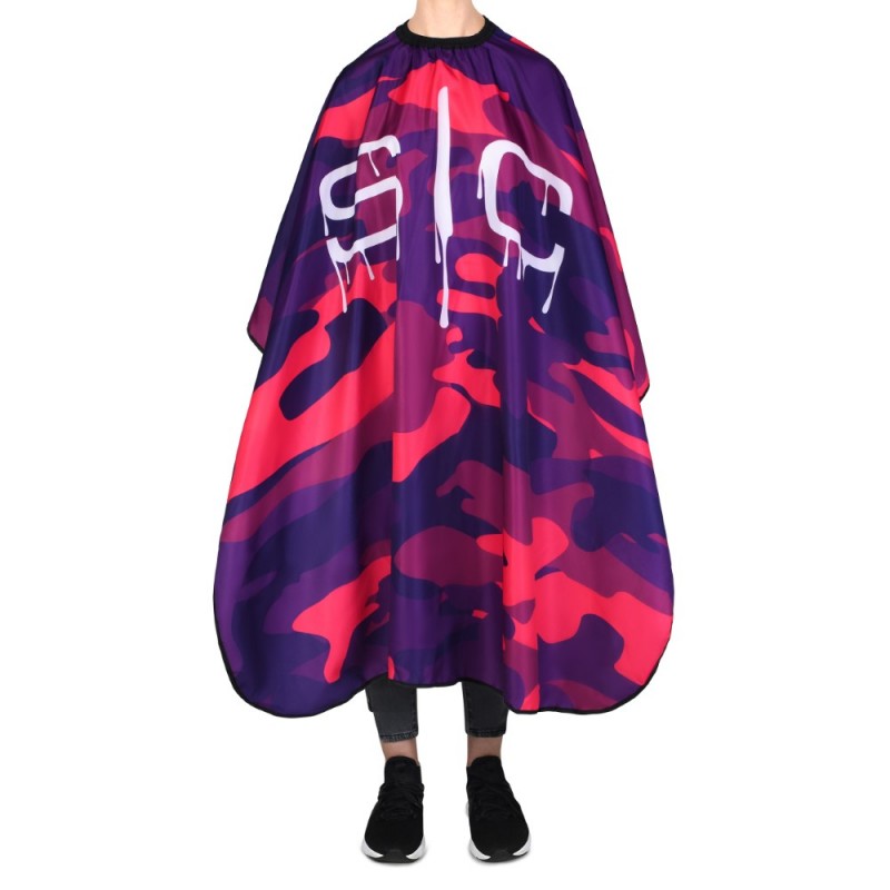 Professional Pink Camo Barber Cape for Stylists