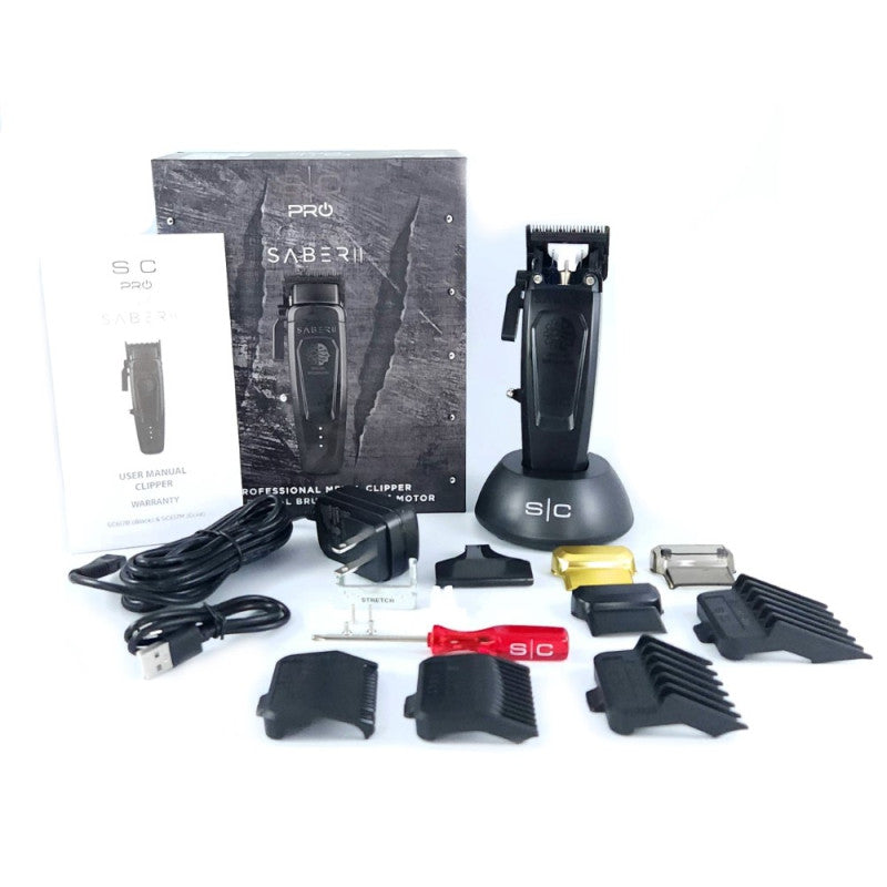 Saber 2.0 High-Torque Professional Hair Clipper - Black #SC617B