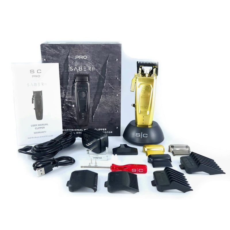 Saber 2.0 Cordless Hair Clipper - Gold Professional Grooming Tool