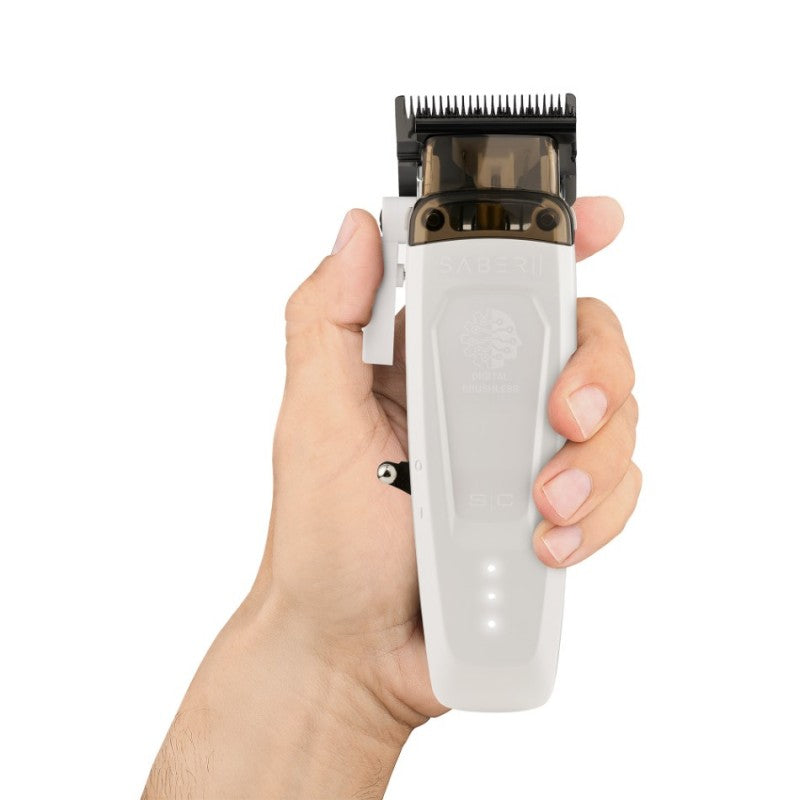 Saber 2.0 Cordless Hair Clipper - Professional White Finish