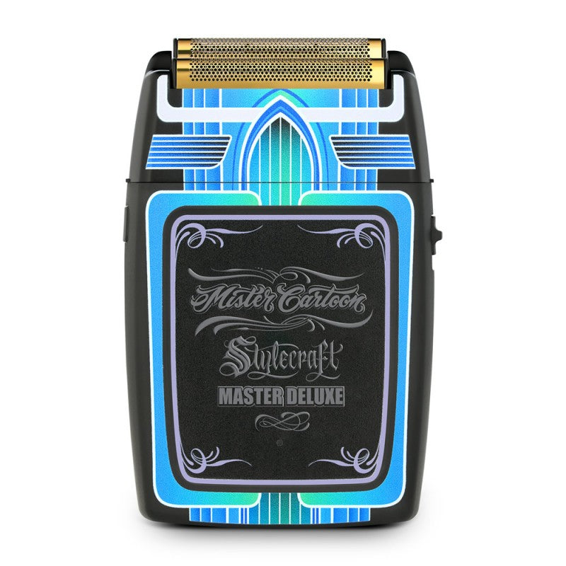 Limited Edition Mister Cartoon Rebel foil shaver for face, neck, and scalp grooming