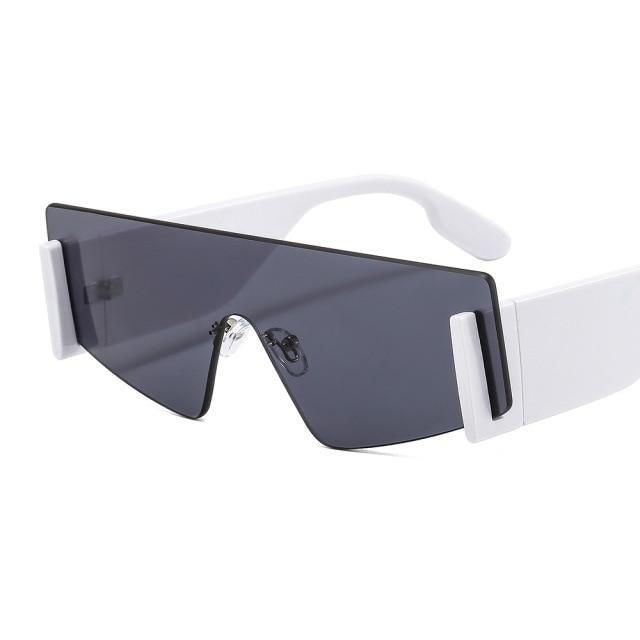 Rimless Square Oversized Sunglasses Retro Streetwear Shades
