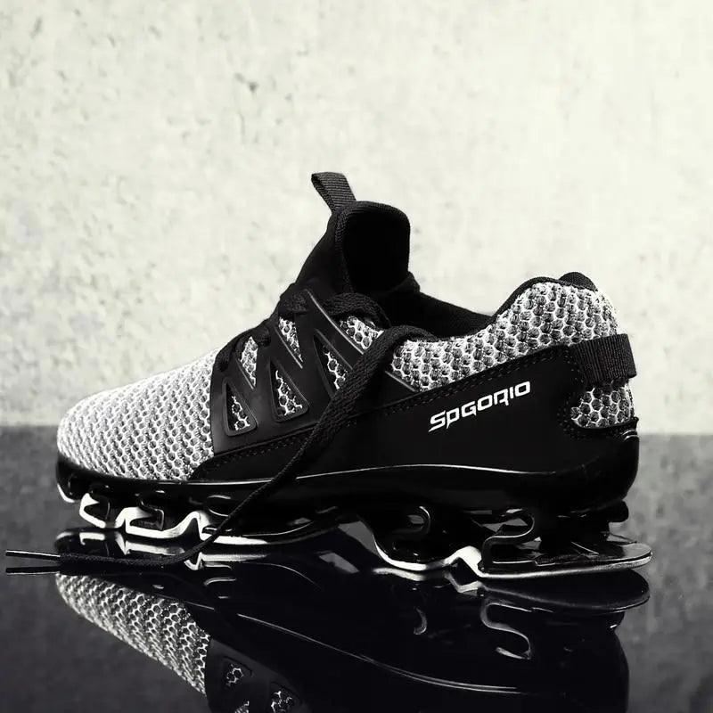 Black Men's Casual Breathable Mesh Sneakers for Sports and Travel