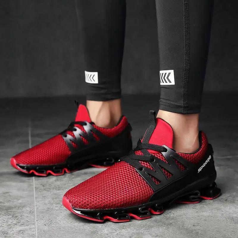 Black Men's Casual Breathable Mesh Sneakers for Sports and Travel