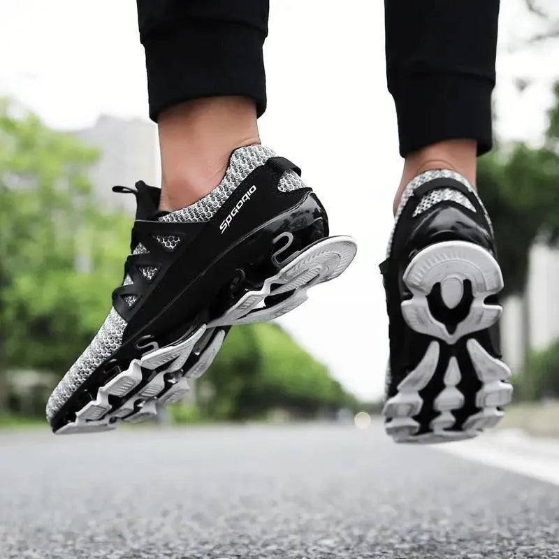 Black Men's Casual Breathable Mesh Sneakers for Sports and Travel