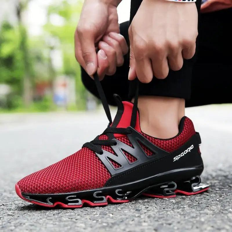 Black Men's Casual Breathable Mesh Sneakers for Sports and Travel