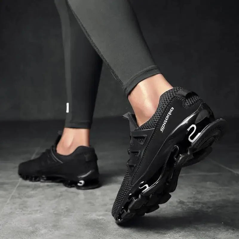 Black Men's Casual Breathable Mesh Sneakers for Sports and Travel