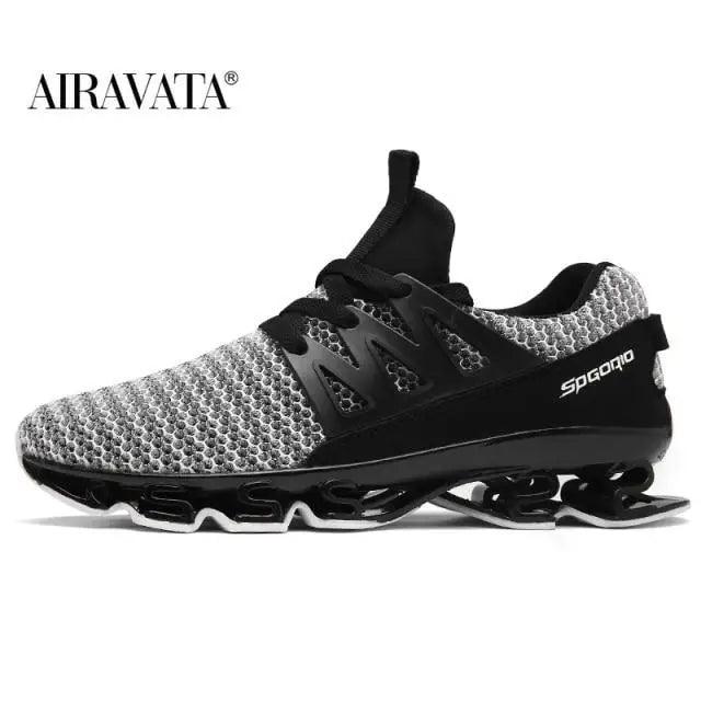 Black Men's Casual Breathable Mesh Sneakers for Sports and Travel