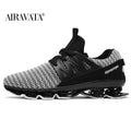 Black Men's Casual Breathable Mesh Sneakers for Sports and Travel