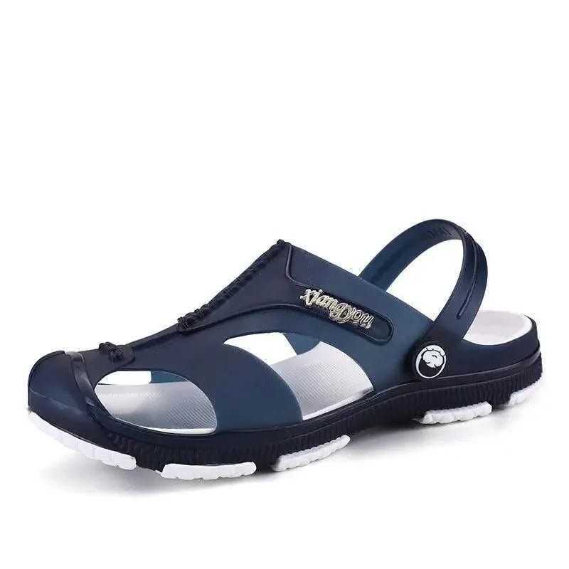 Men's retro outdoor fisherman sandals with mesh design and crash toe