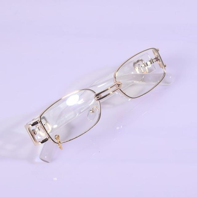 Stylish Square Black Metal Frame Vintage Sunglasses