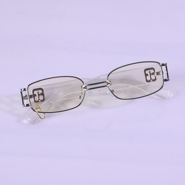 Stylish Square Black Metal Frame Vintage Sunglasses