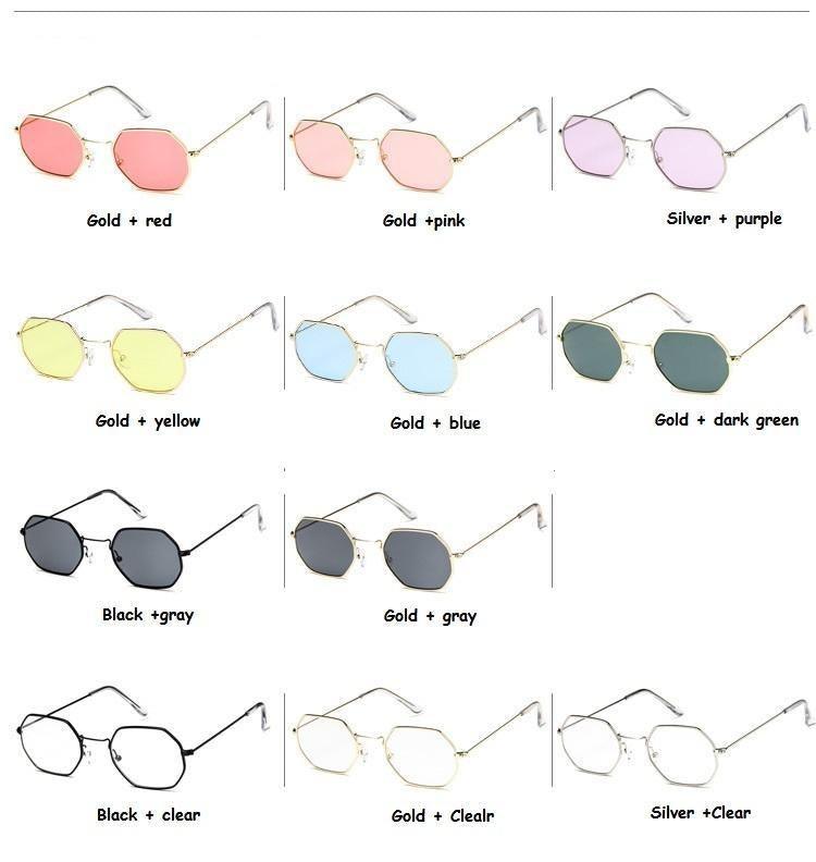 Hexagon Metal Frame Sunglasses for Women - Lightweight UV Eyewear