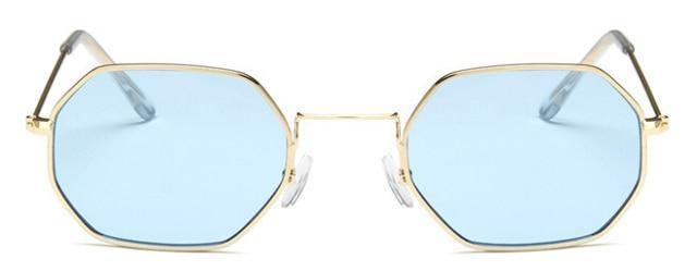 Hexagon Metal Frame Sunglasses for Women - Lightweight UV Eyewear