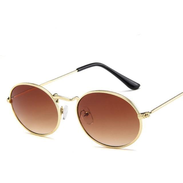Vintage Round Sunglasses for Women Anti-Reflective Oval Shades