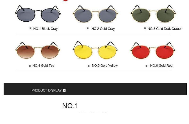 Vintage Round Sunglasses for Women Anti-Reflective Oval Shades