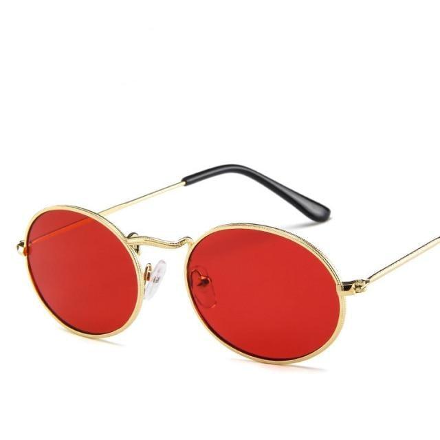 Vintage Round Sunglasses for Women Anti-Reflective Oval Shades