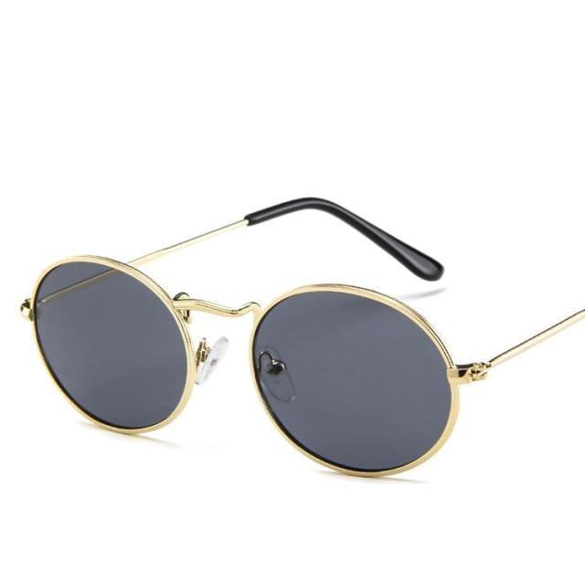 Vintage Round Sunglasses for Women Anti-Reflective Oval Shades