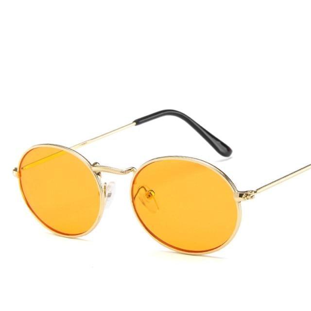 Vintage Round Sunglasses for Women Anti-Reflective Oval Shades