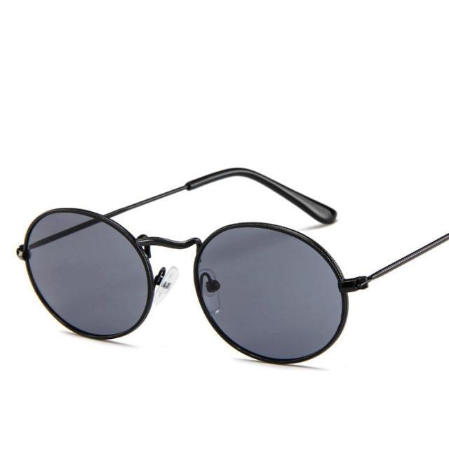 Vintage Round Sunglasses for Women Anti-Reflective Oval Shades