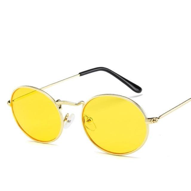 Vintage Round Sunglasses for Women Anti-Reflective Oval Shades