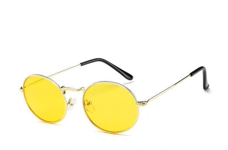 Vintage Round Sunglasses for Women Anti-Reflective Oval Shades
