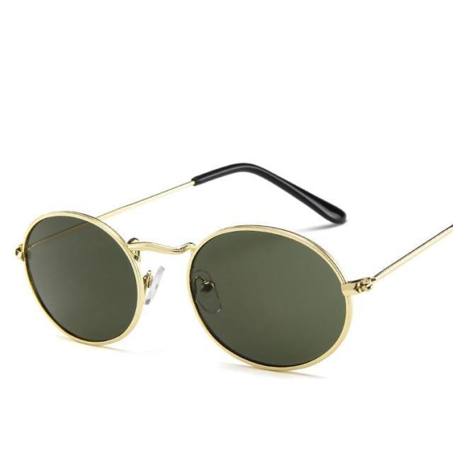 Vintage Round Sunglasses for Women Anti-Reflective Oval Shades