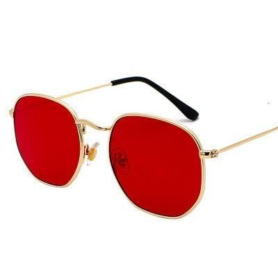 Small Round Polarized Sunglasses Hexagon Metal Frame Eyewear