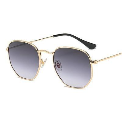 Small Round Polarized Sunglasses Hexagon Metal Frame Eyewear