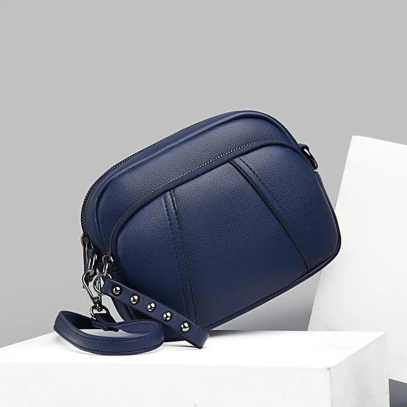 Stylish Soft Leather Crossbody Shoulder Bag with Adjustable Strap