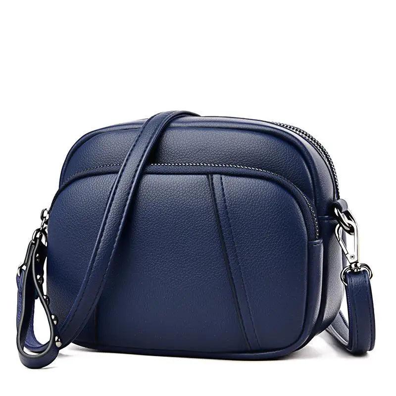Stylish Soft Leather Crossbody Shoulder Bag with Adjustable Strap