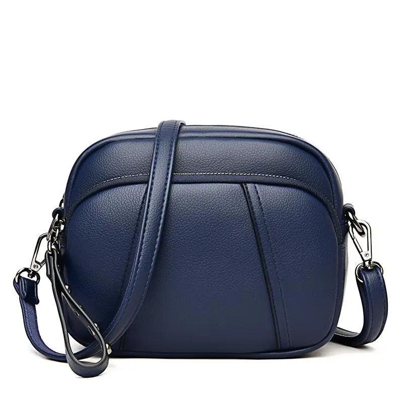 Stylish Soft Leather Crossbody Shoulder Bag with Adjustable Strap