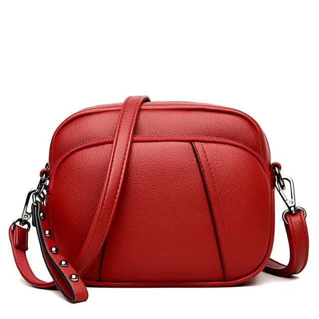 Stylish Soft Leather Crossbody Shoulder Bag with Adjustable Strap