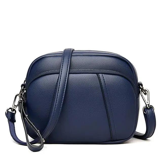 Stylish Soft Leather Crossbody Shoulder Bag with Adjustable Strap