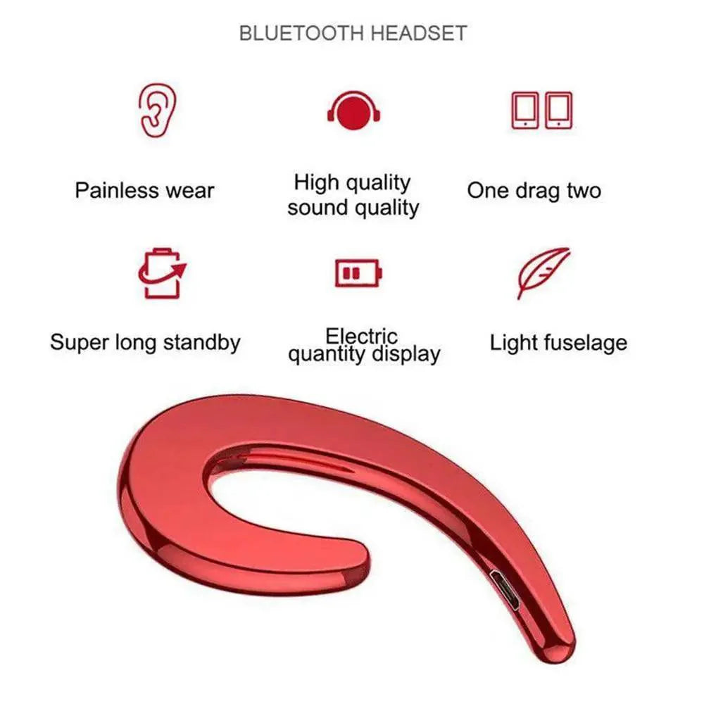 Bone Conduction Wireless Sports Bluetooth Ear Hook Headset