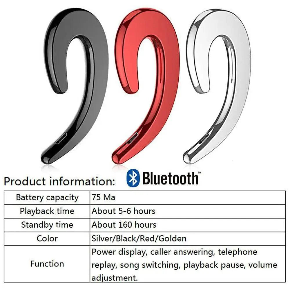 Bone Conduction Wireless Sports Bluetooth Ear Hook Headset