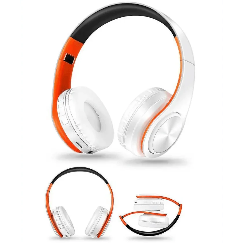 Foldable Wireless Bluetooth Stereo Headphones with FM & SD Slot