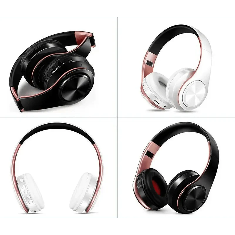 Foldable Wireless Bluetooth Stereo Headphones with FM & SD Slot
