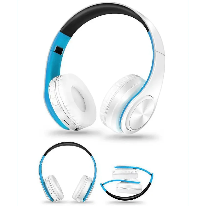 Foldable Wireless Bluetooth Stereo Headphones with FM & SD Slot