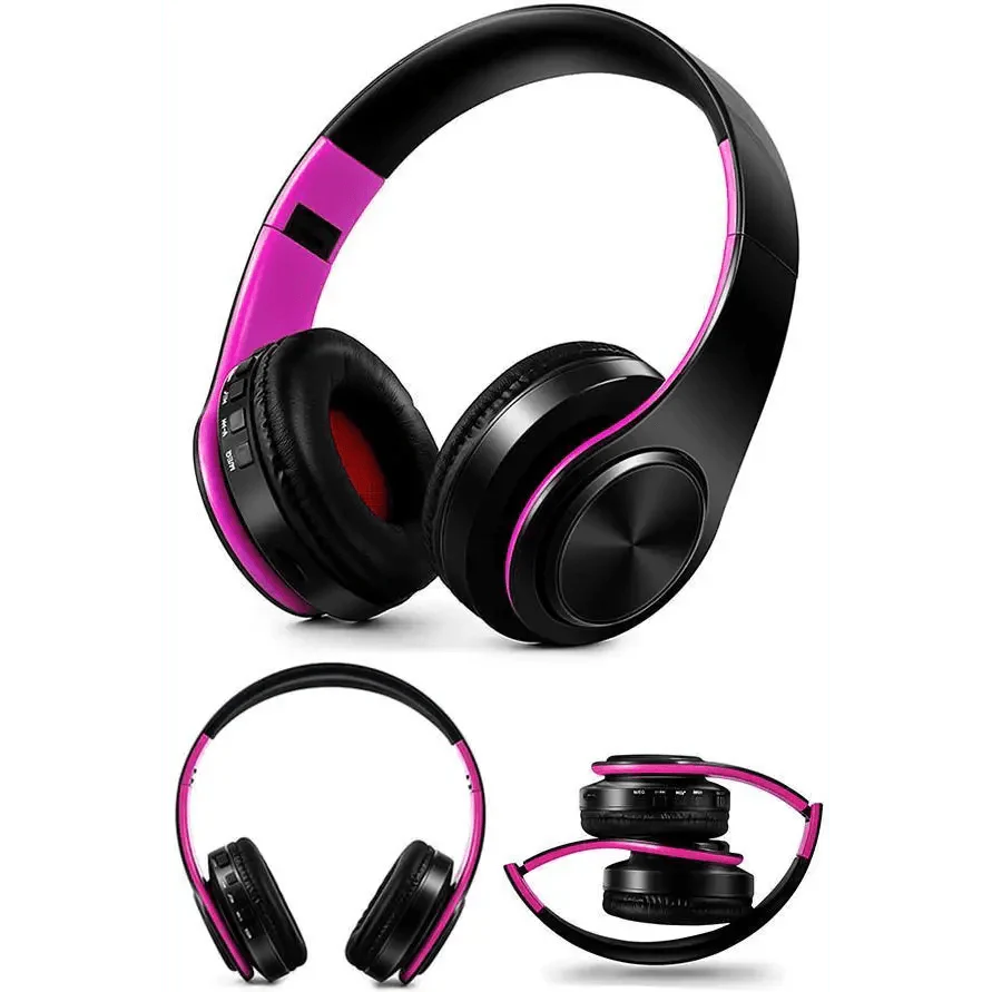 Foldable Wireless Bluetooth Stereo Headphones with FM & SD Slot