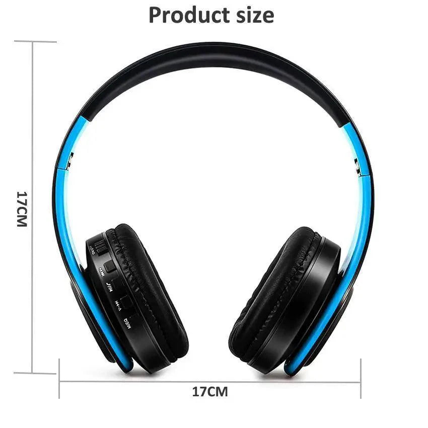 Foldable Wireless Bluetooth Stereo Headphones with FM & SD Slot