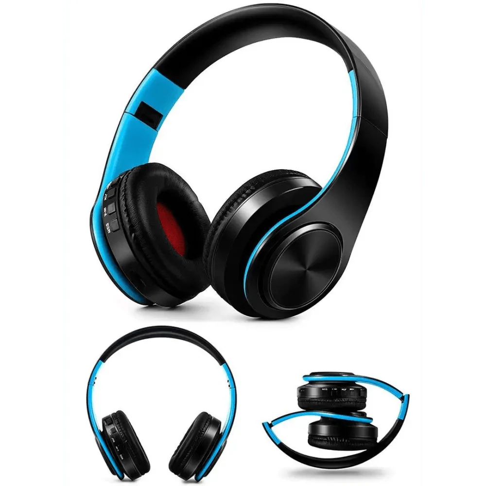 Foldable Wireless Bluetooth Stereo Headphones with FM & SD Slot