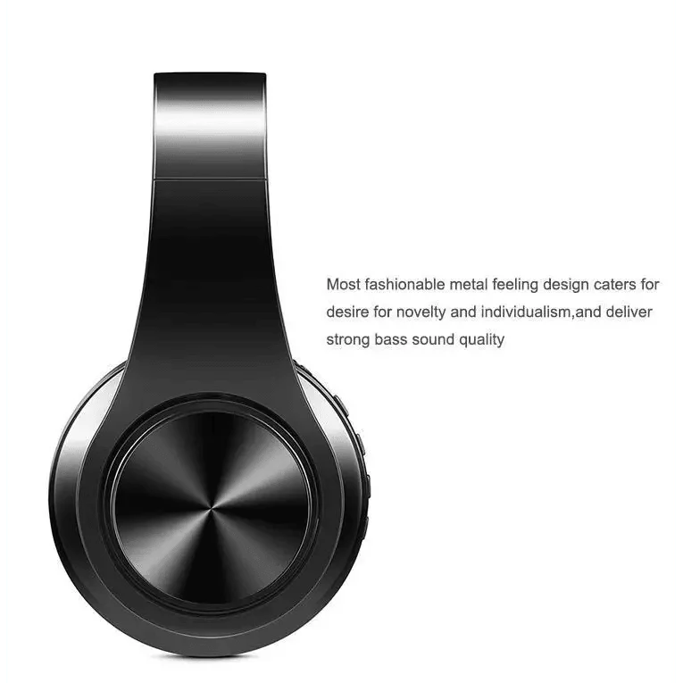 Foldable Wireless Bluetooth Stereo Headphones with FM & SD Slot