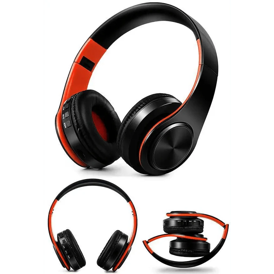 Foldable Wireless Bluetooth Stereo Headphones with FM & SD Slot