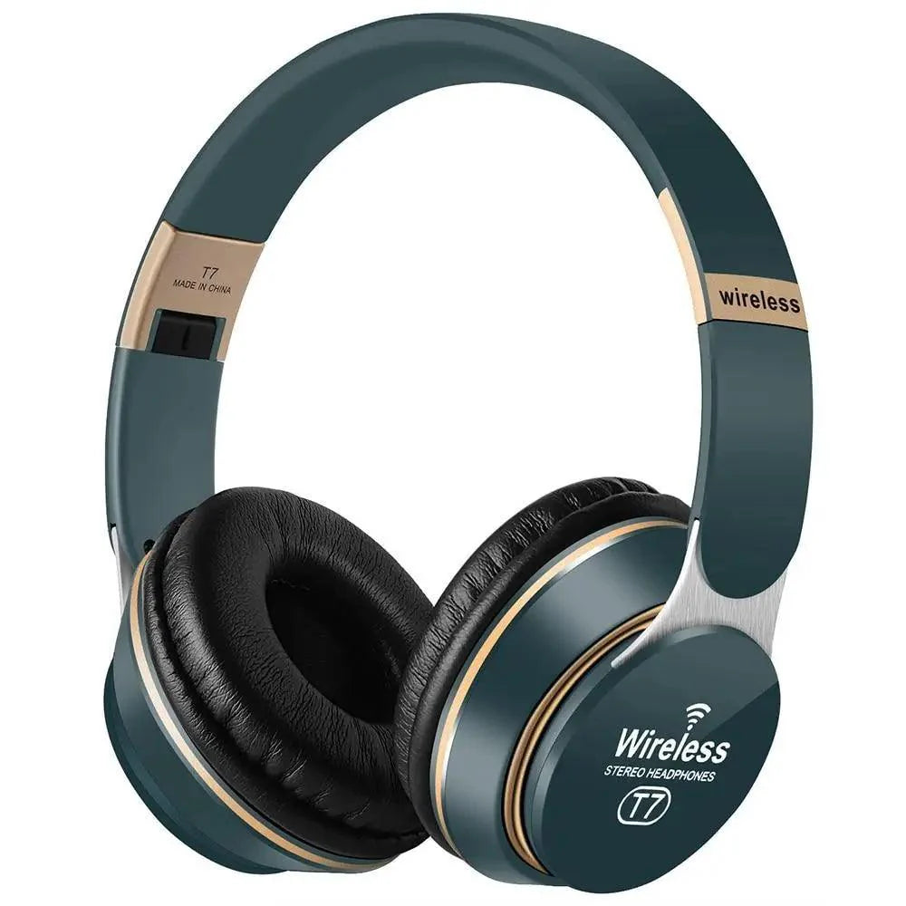 Foldable wireless bluetooth headphones in charcoal-grey with modern sporty design